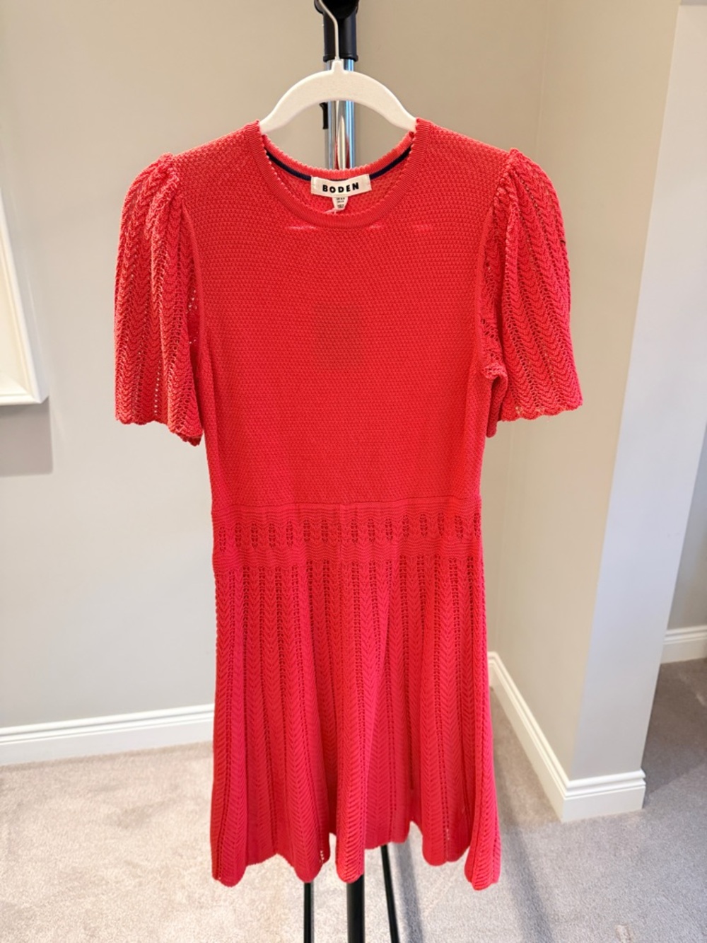 Boden Cotton Stitch Crew Dress